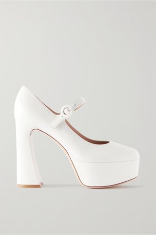 Gianvito Rossi + 120 Leather Platform Mary Jane Pumps