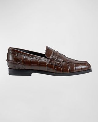 Marc Fisher + Milton Croco Penny Loafers