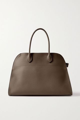 The Row + Margaux 15 Air Buckled Textured-Leather Tote