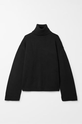 The Frankie Shop + Rhea Trapeze Wool and Cotton-Blend Turtleneck Sweater