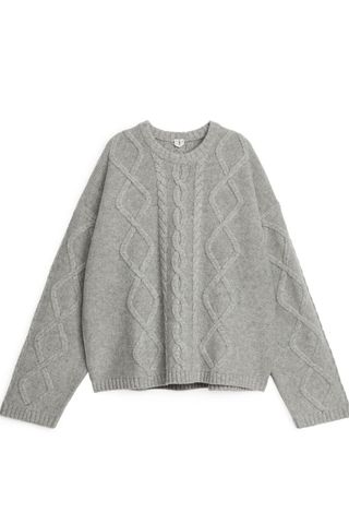 Arket + Cable Knit Wool Jumper