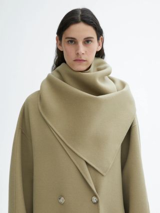 House of Dagmar + Doublé Scarf in Light Olive Green