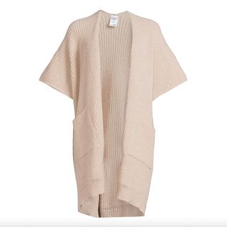 Time and Tru + Ribbed Sweater Cape