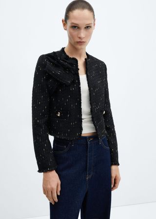 Mango + Tweed Jacket With Lurex Details - Women | Mango Usa