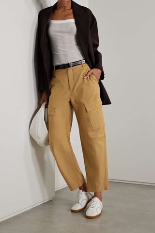 Another Tomorrow + + Net Sustain Lyocell and Cotton-Blend Tapered Cargo Pants