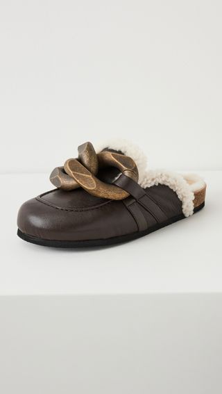 Jw Anderson + Shearling Chain Loafers