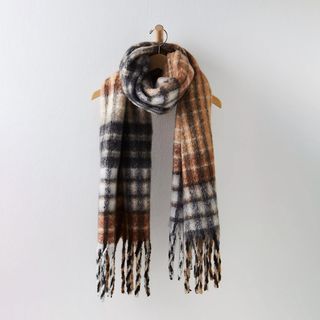 Free People + Falling for You Brushed Plaid Scarf