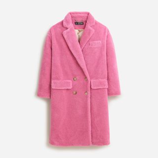 J.Crew + Relaxed Topcoat in Sherpa Blend