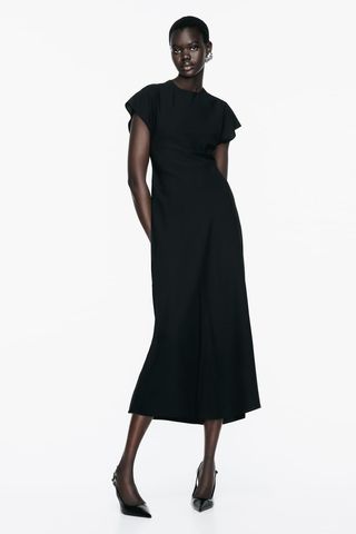 Zara + Long Crepe Dress