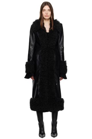 Kijun + Diane Faux-Leather Coat