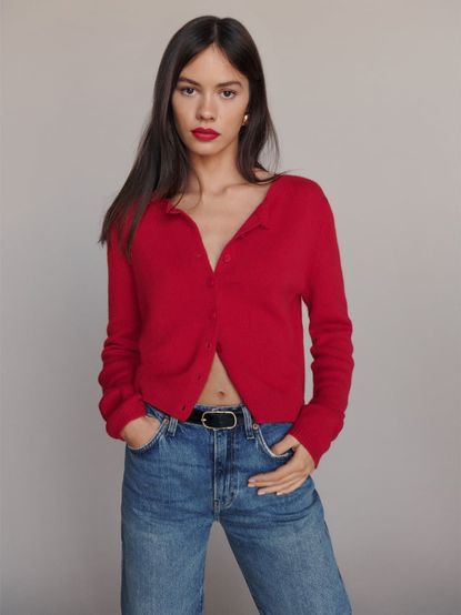 Red Cardigans Are Winter's Newest Trend—Shop them Here | Who What Wear