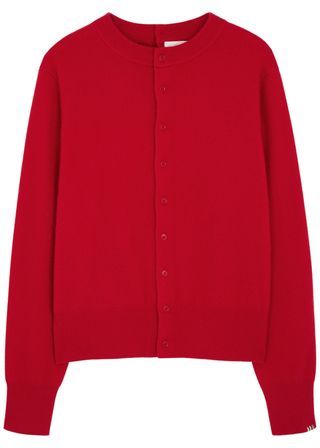 Extreme Cashmere + N°283 Be Game Cashmere-Blend Cardigan in Red