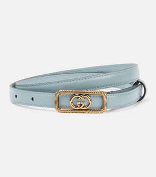 Gucci + GG leather belt