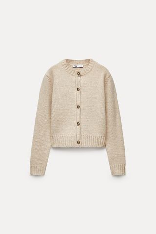 Zara + 100% Wool Knit Cardigan
