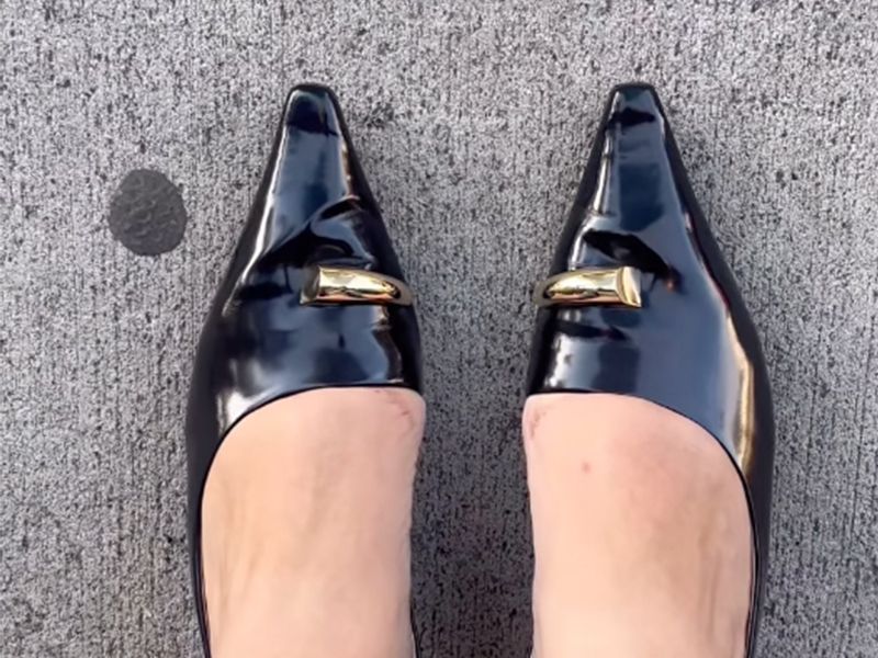 denim designer heels