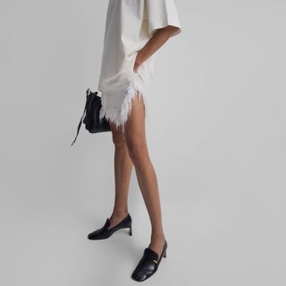 Phoebe Philo + Hand-Combed Embroidered Skirt