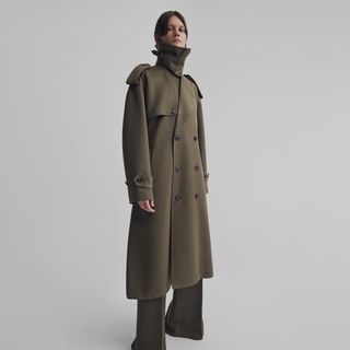 Phoebe Philo + Trench Coat With Attachable Scarf