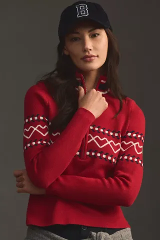 The Upside + Monterosa Blanche Half-Zip Sweater