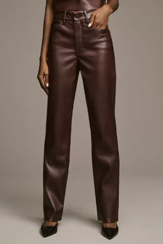 Good American + Better Than Leather Faux Leather Pants