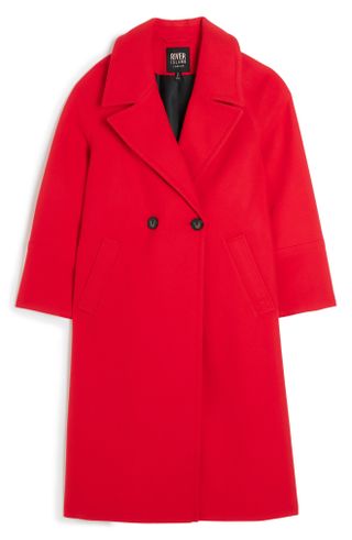 River Island + Oversize Slouch Double Breasted Coat