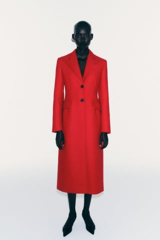 Zara + Fitted Wool Coat ZW Collection