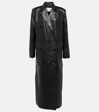 Magda Butrym + Double-Breasted Leather Coat