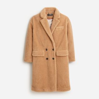 J.Crew + Relaxed Topcoat in Sherpa Blend