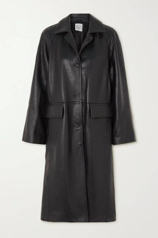 Toteme + Paneled Leather Coat