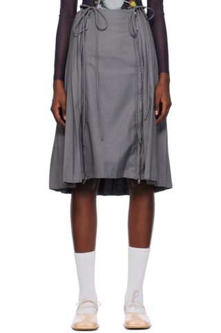 Nodress + Grey Pleated Midi Skirt