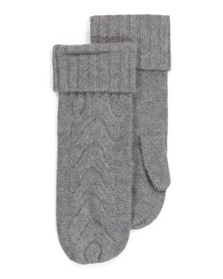 Hannah Rose + Cashmere Chunky Cable Knit Mittens