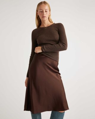 Quince + 100% Washable Silk Skirt