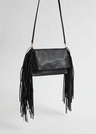 & Other Stories + Fringed Leather Clutch