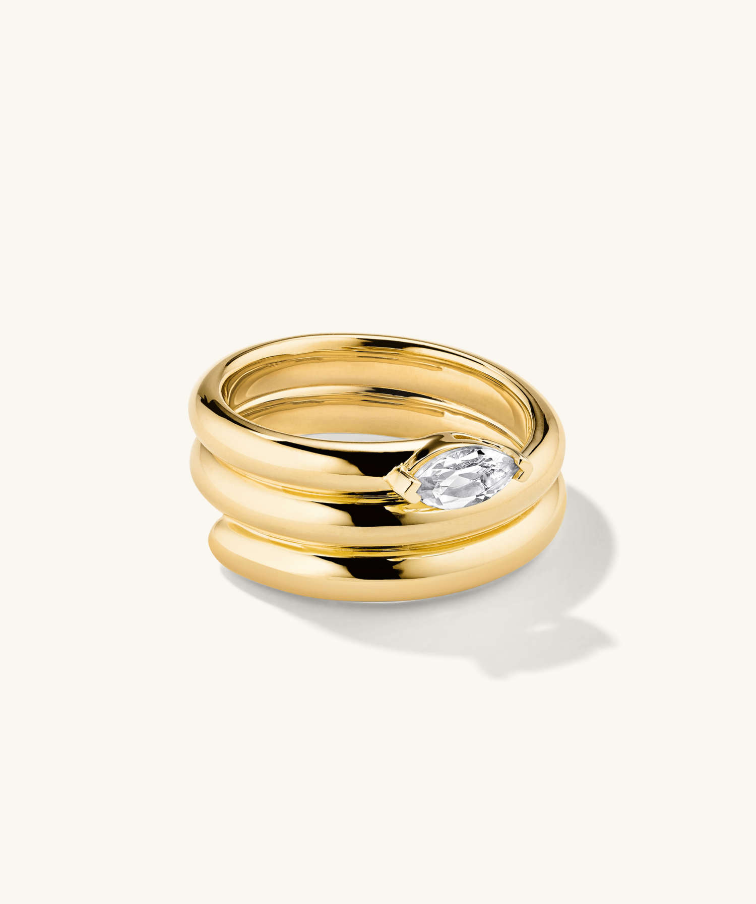 Mejuri + Boa Gemstone Coil Ring