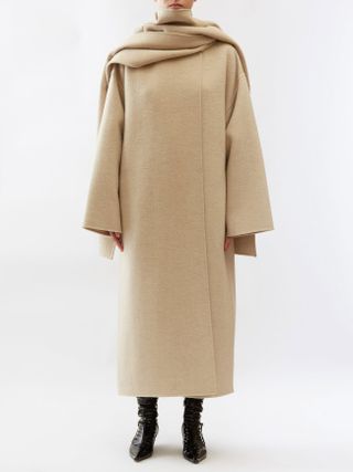 The Row + Notte Brushed Cashmere Scarf Coat