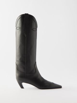 Khaite + Dallas 45 Leather Knee-High Boots