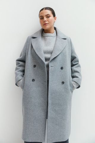 H&M + Double-Breasted Coat