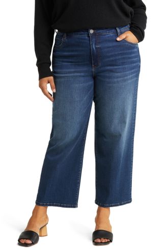 Kut From the Kloth + Fab Ab High Waist Ankle Wide Leg Jeans