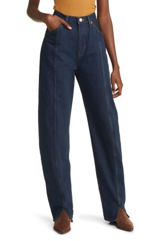 Re/Done + High Waist Nonstretch Tailored Jeans