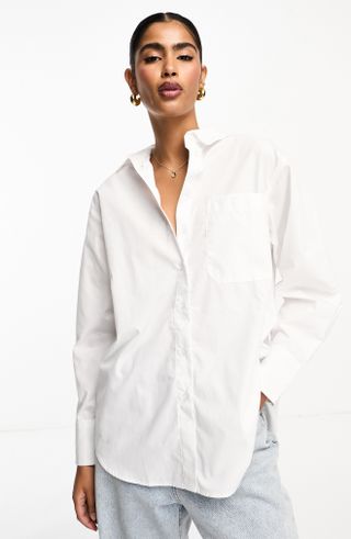 Asos Design + Oversize Button-Up Oxford Shirt