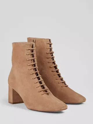 L.K.Bennett + Arabella Suede Lace Up Ankle Boots