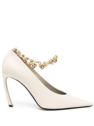 Lanvin + Swing 95mm Knotted-Chain Pumps