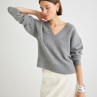 J.Crew + Relaxed V-Neck Pullover Sweater
