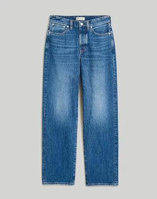Madewell + Plus Curvy Low-Slung Straight Jeans in Palmina Wash