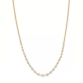 Bloomingdale's + Diamond Station Tennis Necklace in 14K Yellow Gold