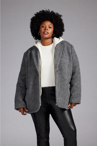 H&M + Oversized Wool-Blend Jacket