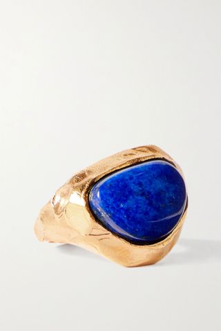 Alighieri + The Horizon Calling Gold Vermeil Lapis Lazuli Ring
