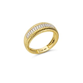 Miraco + Textured Pavé Diamond Ring