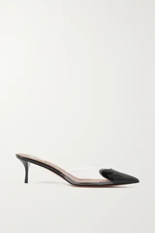 Alaïa + Coeur 55 PVC and Patent-Leather Mules