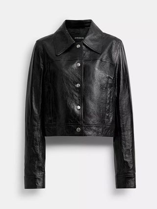 Coach + Patent Leather Jacket