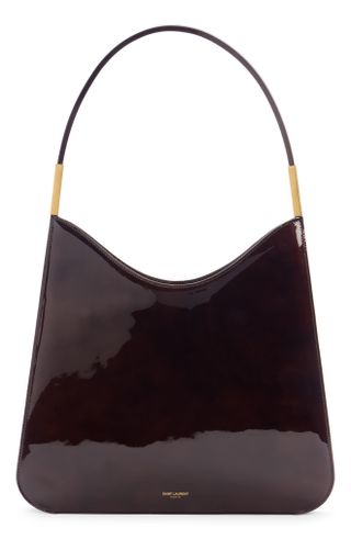 Saint Laurent + Sac Patent Leather Hobo Bag